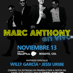Marc Anthony en Bogotá 2025