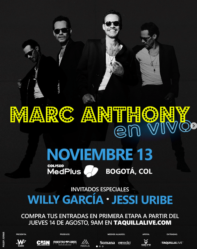 Marc Anthony en Bogotá 2025