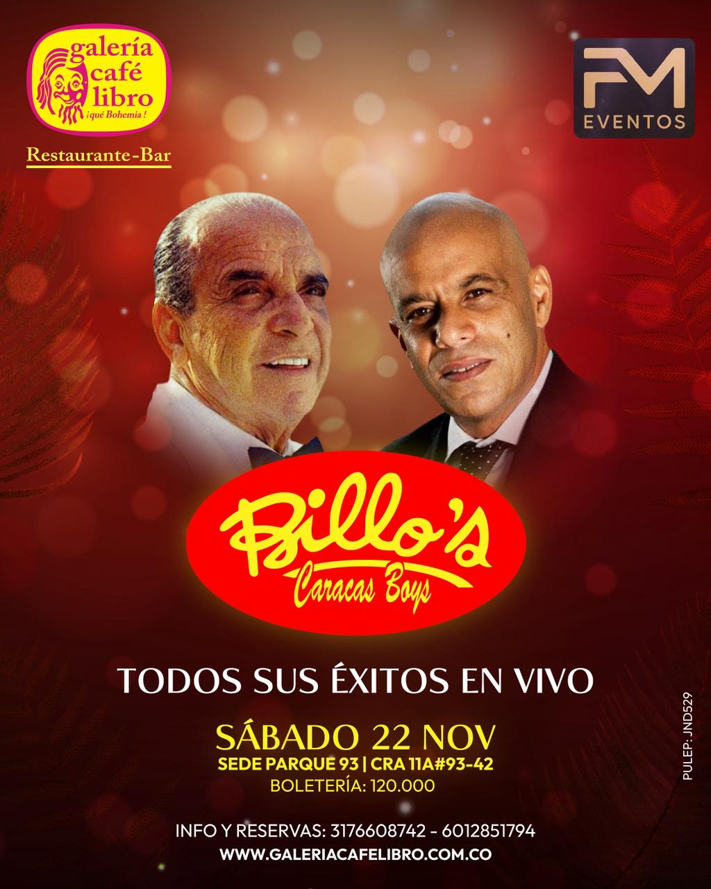 Billos Caracas Boys en Galería Café Libro