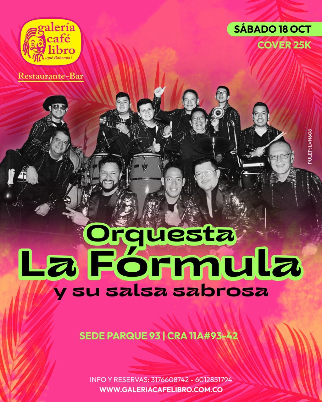 Orquesta La Formula en Galería Café Libro